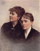 A. Bryan Wall Wife and Sister oil painting on canvas